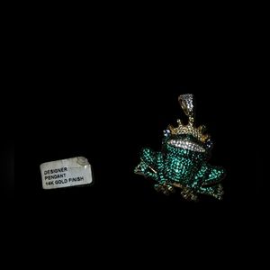 DESIGNER PENDENT (FROG W/CROWN) 14K GOLD FINISH